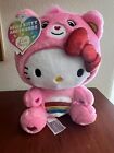 Care Bears Hello Kitty Dressed As Cheer Bear 10 inch Plush NEW IN HAND