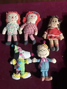 Bambole vintage 7" pollici Raggedy Ann e Andy, Little Lulu, Linus, Snoopy Dolls - Foto 1 di 12
