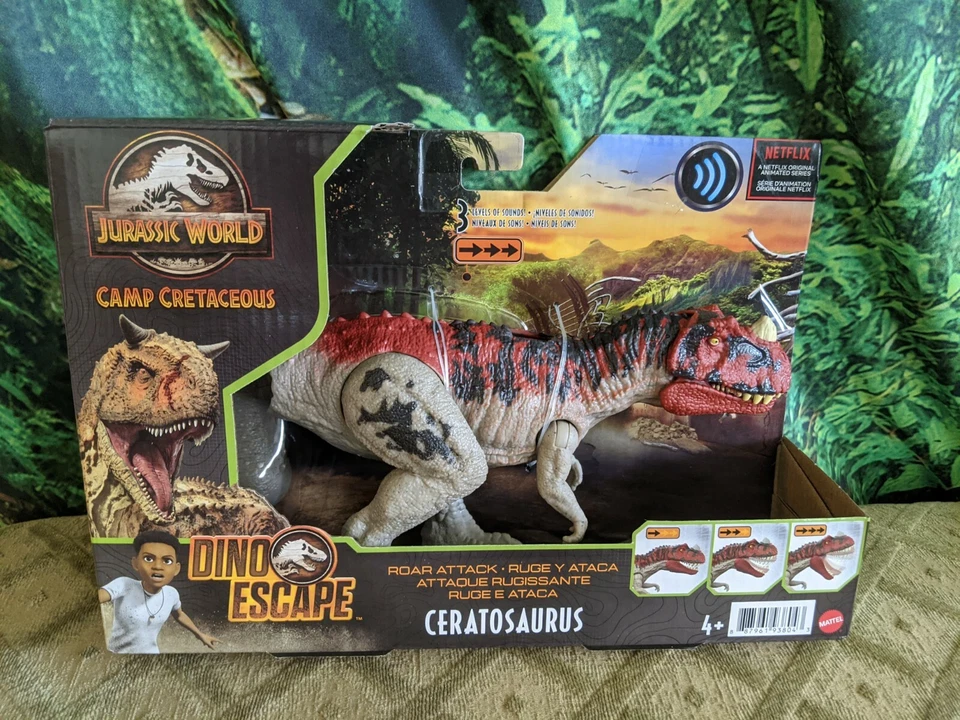 Jurassic World Toys Ceratosaurus Camp Cretácico Dino Escape Roar Attack 2021 Foto 1 de 1