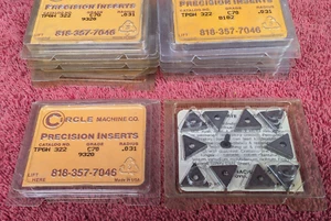 10 NEW in Pack Circle TPGH 322 Carbide Boring Inserts .031" Radius, Grade C70 - Picture 1 of 2