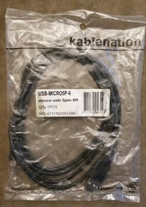 6FT USB 2.0 A Male to Micro B Male 5-pin Data Sync Charger Charging Cable Cord - Picture 1 of 2