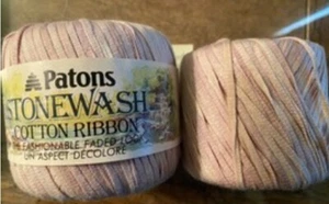 Patons Stonewash Cotton Ribbon Color 2266 Pale Pink or Lilac - Picture 1 of 3