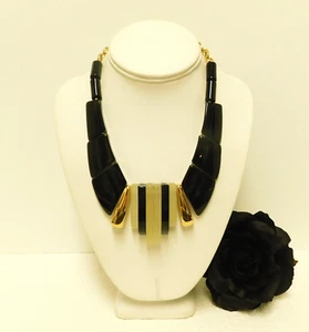 VINTAGE PARK LANE KONTIKI ART DECO LUCITE STATEMENT NECKLACE 18" - Picture 1 of 4
