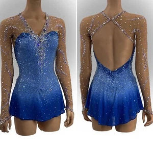 ice figure skating competition dress Gymnastics costume dance Dress dyeing - Picture 1 of 7