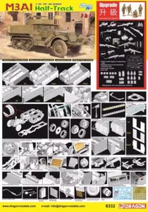 DRAGON 1/35 6332 M3A1 Half-Track (3 in 1) w/Figure/Equipment Model Kit - Picture 1 of 3