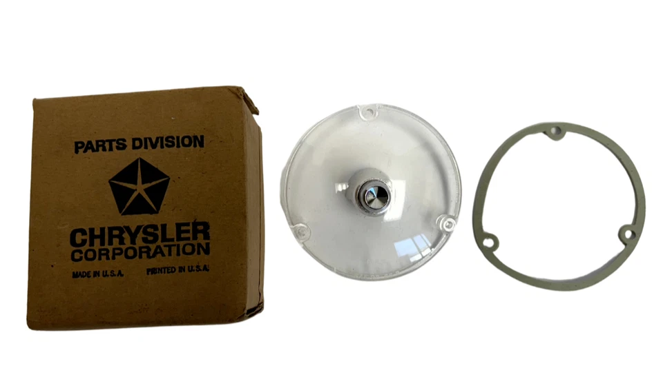 Lámpara de estacionamiento satélite Plymouth Belvedere 1966 lente de luz con junta NOS 2585026 Foto 1 de 4