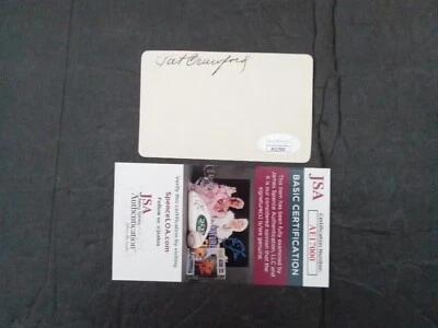 C.R. "Pat" Crawford NY Giants Signed Cut JSA -1 # - Image 1 of 3