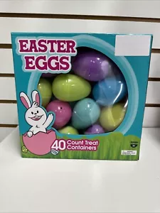 4 Boxes- Easter Eggs 40 count treat containers (160 Total Eggs) - Picture 1 of 2