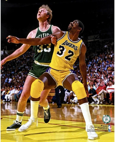 Larry Bird Boston Celtics Unsigned vs. Magic Johnson Photograph Cover