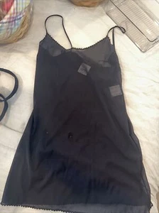 Chanel Negro Encaje Slip 36 Nuevo Sin Etiquetas Ajustable - Imagen 1 de 10