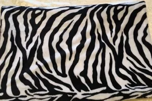 30x44” Black White Zebra Print Baby Blanket - Picture 1 of 4