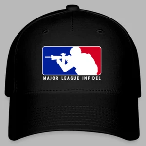 MLI Major League Infidel Shooting Guns Black Hat Baseball Cap Size S/M and L/XL - Picture 1 of 5