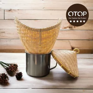 Juego pequeño olla arrocera pegajosa jazmín lao vaporera cesta bambú juego olla con taza - Imagen 1 de 3