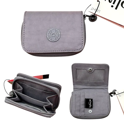 Kipling Tops Cremallera Alrededor Mini Plegable Walle Estuche para Tarjetas a Presión Paloma Gris Nylon Compacto Foto 1 de 4