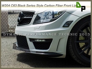 BS Style Carbon Fiber Front Bumper Lip For 12-14 Mercedes-Benz W204 C204 C63AMG - Picture 1 of 3