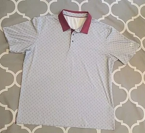 NWOT Maelreg Performance Polo Mens 2XL Blue Golf Club Print Stretch Shirt - Picture 1 of 18