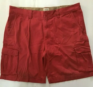 St John's Bay Mens Cargo Shorts 42 Waist Preowned Deep Red - Picture 1 of 7