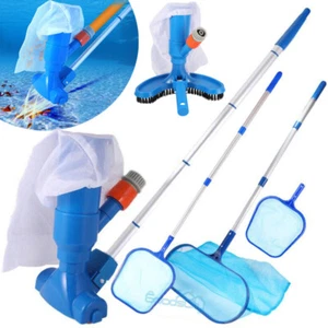 Swimming Pool Spa Suction Vacuum Head Cleaner Pool Skimmer Net Kit Accessories - Picture 1 of 71