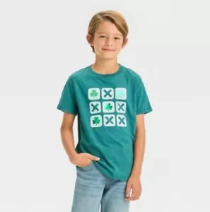 Boys' St. Patrick's Day Graphic T-shirt Cat & Jack™ Dark Green Size Small (6/7) - Picture 1 of 1