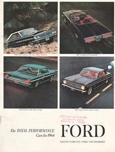 Vintage 1964 Ford Galaxie, Thunderbird, Fairlane & Falcon Color Brochure - Picture 1 of 12
