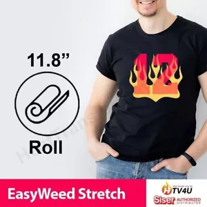 Siser Easyweed Stretch HTV 12" Roll: Perfect for Stretchy Fabrics - Picture 1 of 8