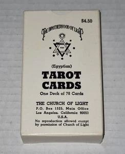 DIE BRUDERSCHAFT DES LICHTS TAROTKARTEN 1964 Die Kirche des Lichts Ägyptisch RAR  - Bild 1 von 7