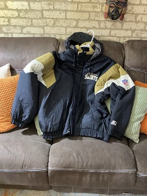 Винтажная стартовая куртка 90-х New Orleans Saints, мужской размер XL - Изображение 1 из 4