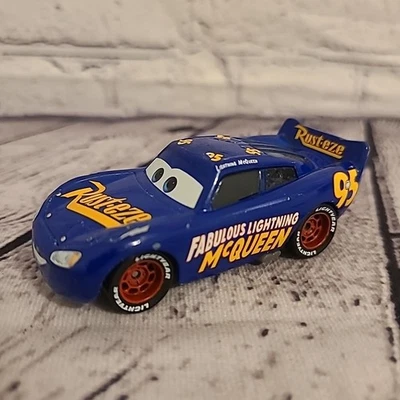 Coches Mattel Disney Pixar Nº95 Blue Lightning McQueen Diecast Película Juguetes Coche Foto 1 de 4