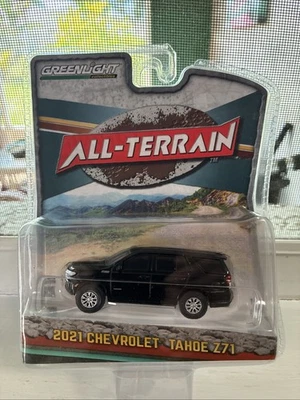 Greenlight All-Terrain 2021 CHEVROLET TAHOE Z71 SUV Black 1:64 Diecast Chevy - Image 1 of 2