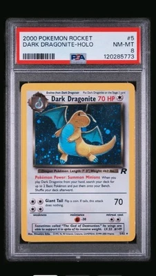 2000 Pokemon Team Rocket Dark Dragonite Holo PSA 8 NM-MT - Image 1 of 2