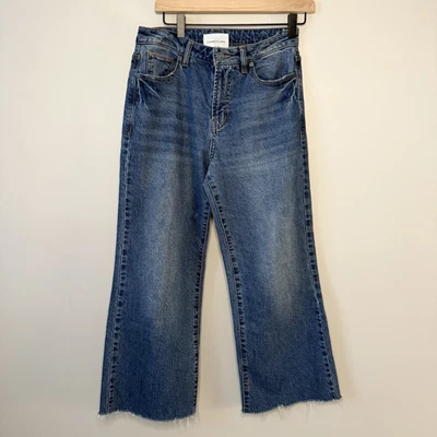 Pantalones de mezclilla para mujer HABITUAL lavado medio corte bootcut tiro alto informales talla 2 Foto 1 de 4