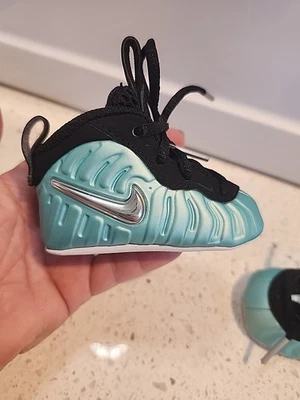 Nike Lil Posite Pro 1C Island Green Crib Shoes Platinum Baby Penny Foamposite - Image 1 of 4