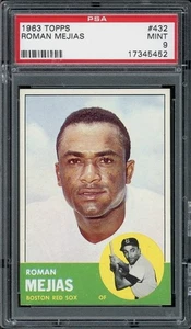 1963 Topps #432 Roman Mejías PSA 9 Boston Red Sox - Imagen 1 de 1