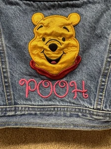 Vintage Kleinkind Jeansjacke Pooh 100 Acre Collection 2T bestickt - bezaubernd - Bild 1 von 14