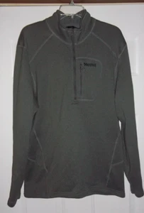 Maglione Marmot uomo XXL grigio maglia morbida 1/4 zip pullover outdoor tasca pile - Foto 1 di 8