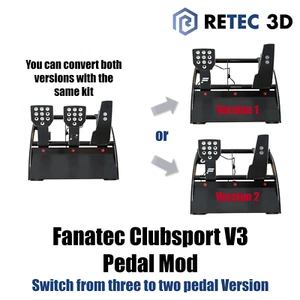 Mod para pedales Fanatec Clubsport V3 para convertir a dos pedales - Imagen 1 de 4