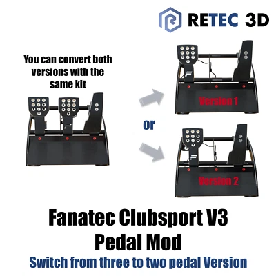 Mod para pedales Fanatec Clubsport V3 para convertir a dos pedales - Imagen 1 de 4