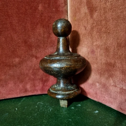 Antique wood finial Grandfather clock Bed Post topper Furniture restoration 3.94 Cover