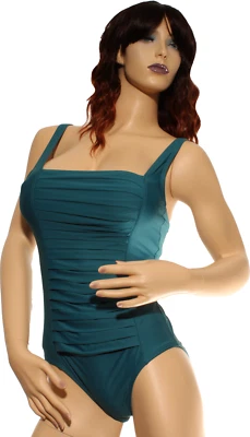 Calvin Klein女式打褶连体泳衣CGMMS155 — 第 1/3 张图片