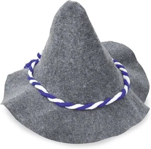 1 Stück Seppelhut Blau/Weiße Kordel Filzhut Trachtenhut Seppel Bier - Bild 1 von 1