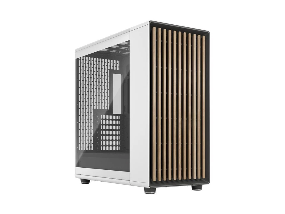 Fractal Design North XL ATX mATX Mid Tower PC Case - Chalk White Chassis with Oa - Image 1 of 4