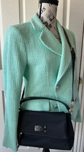 CHAQUETA BLAZER MUJER ZARA TWEED TEXTURIZADA DOBLE BOTONADURA COMO NUEVA TALLA M - Imagen 1 de 6