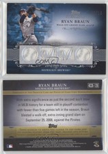 2009 Topps Sterling Career Chronicles Relics Quad 10 /10 Ryan Braun #4CCR-126