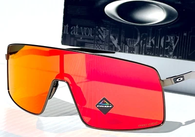 NEW Oakley SUTRO TI Satin Carbon PRIZM Ruby lens Sunglass 6013-02 - Image 1 of 4