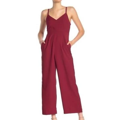 Madewell Thistle Cami Jumpsuit Size 2 Deep Carmine - Image 1 of 4
