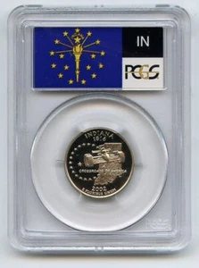2002 S 25C Clad Indiana Quarter PCGS PR70DCAM - Picture 1 of 2