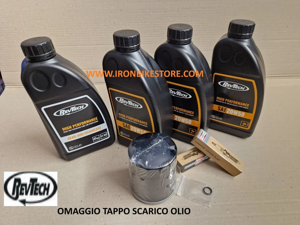 Kit tagliando olio revtech harley sportster dal 86 al 2020 883 1200 filtro nero - Image 1 of 1