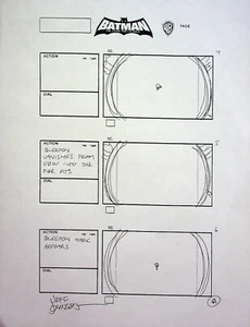 Batman: The Brave and the Bold JEFF JOHNSON SIGNIERT handgezeichnet Storyboard Bleistift  - Bild 1 von 2