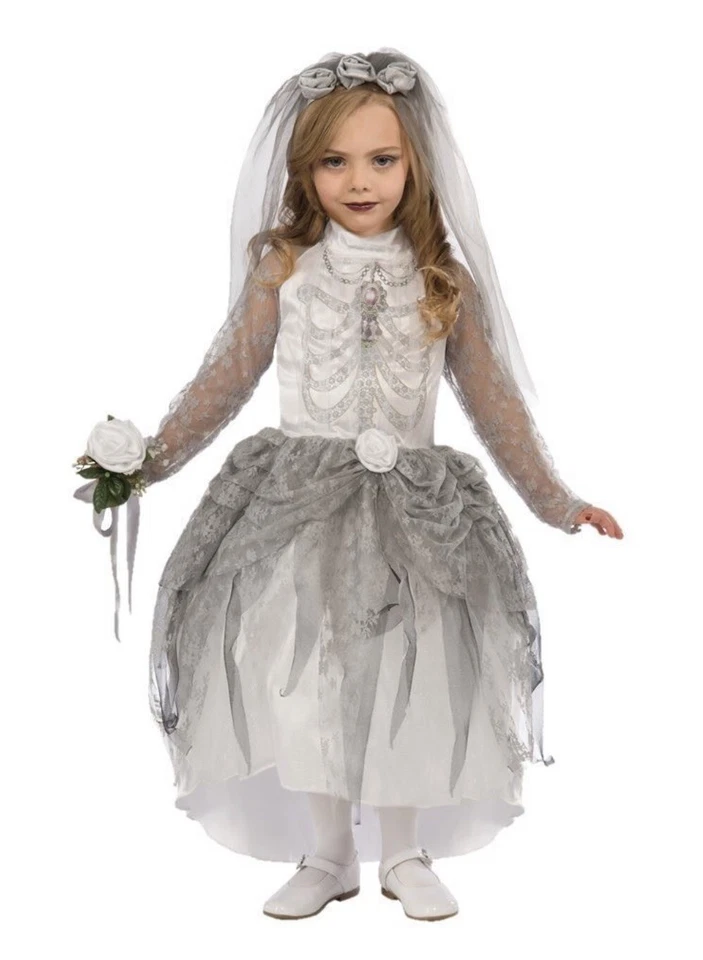 Disfraz Forum Esqueleto Novia Niña Niño Talla Mediana 10-12 Foto 1 de 4