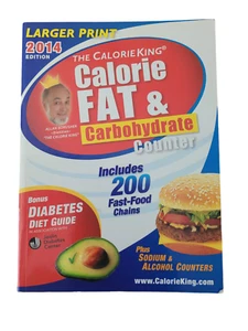 The Calorie King 2014 Calorie, Fat & Carb Counter Large Print Edition GOOD - Foto 1 di 5